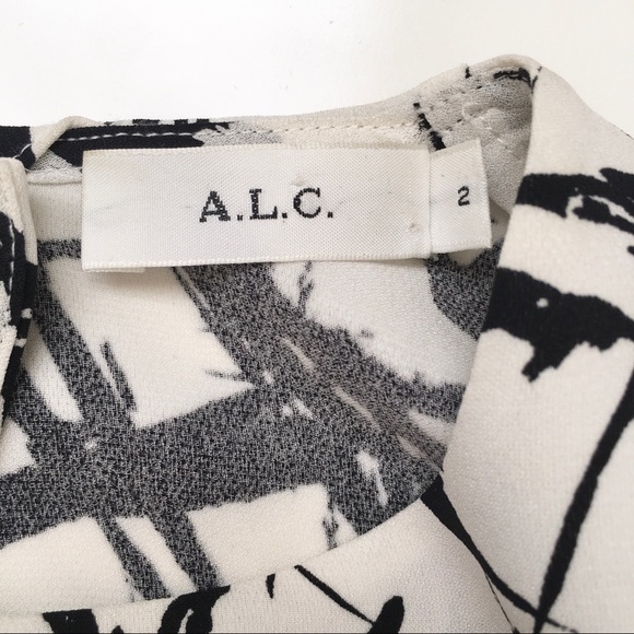 A.L.C. Presley Brushstroke Open Back Silk Top - Picture 8 of 13